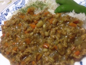 大麦粒入りキーマカレー